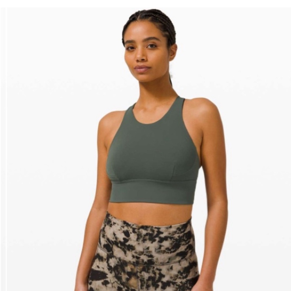 Lululemon Wunder Train Longline Bra
*Med Support C/D Cup -size 6 -Smoked Spruce